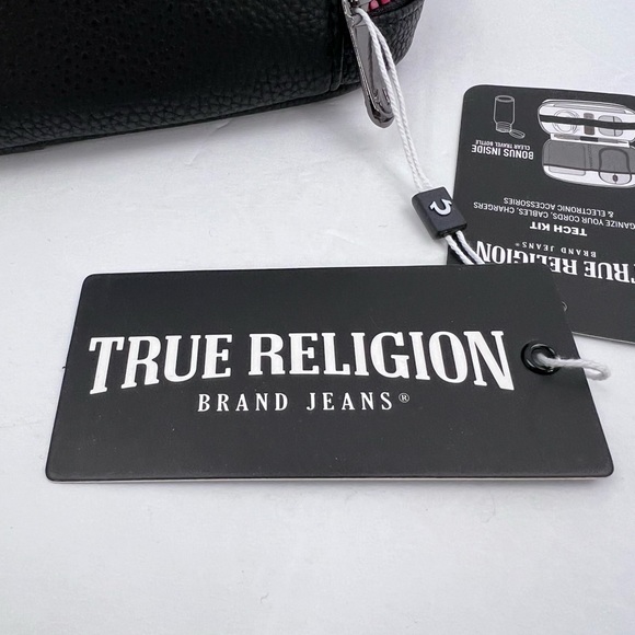 TRUE RELIGION,TECH KIT,ORGANIZE CORDS, CHARGERS & MORE,TRAVEL TOILETRY, BLACK, - Picture 12 of 16